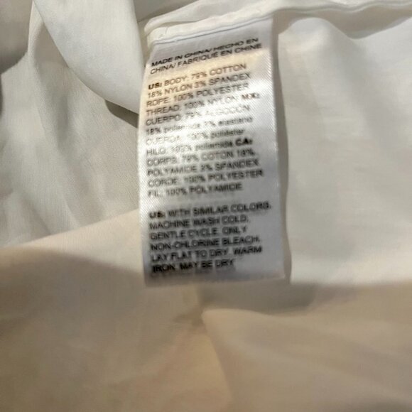 CHICO'S White Tunic with Black Embroidery & Beading - Johnny Was Style -EUC  10 - Picture 11 of 12